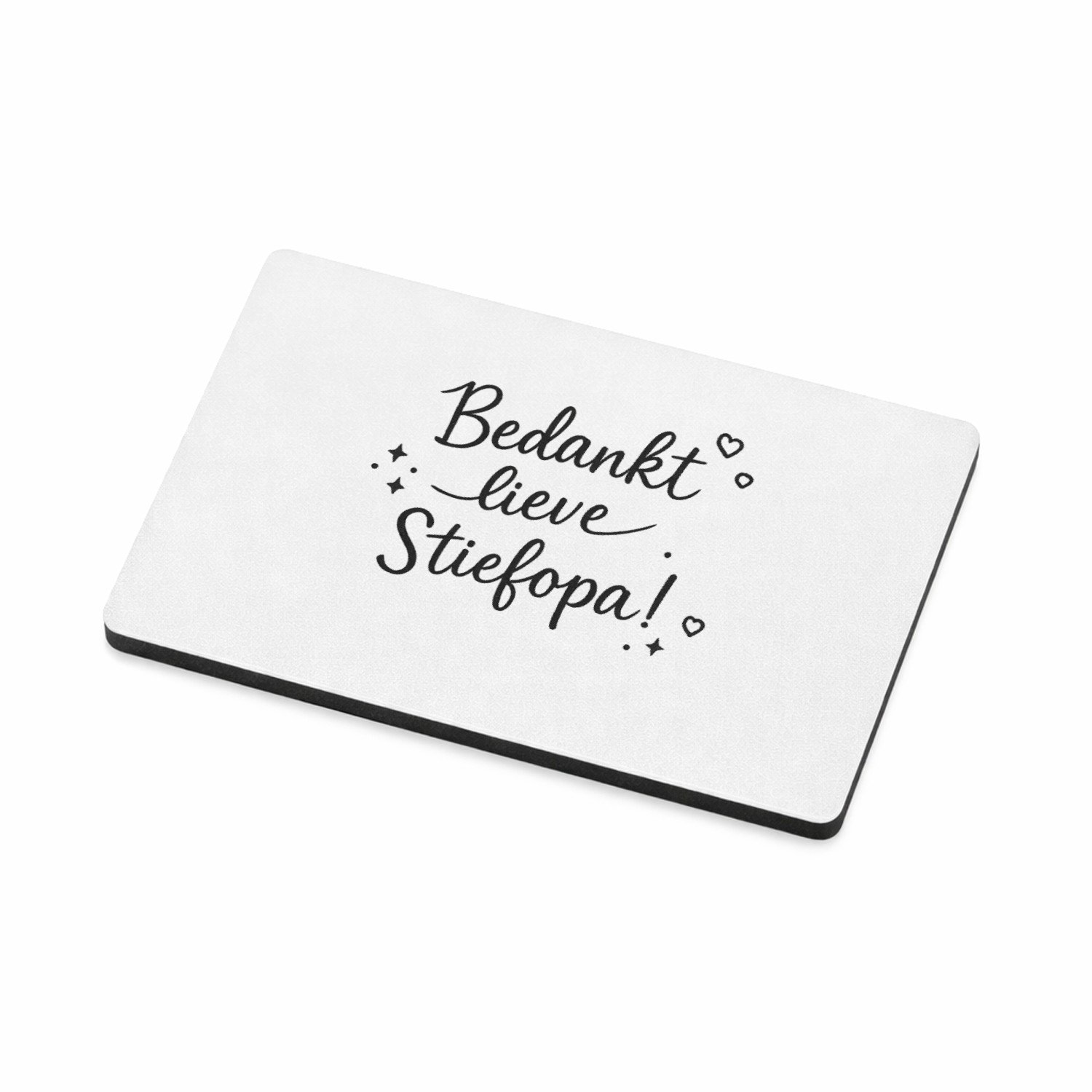 Mr Cadeautjes MDF magnetische fotolijst 7,5 x 5 - design Persoonlijk bedankje voor een stiefopa in speelse, sobere ty | cadeau Wit