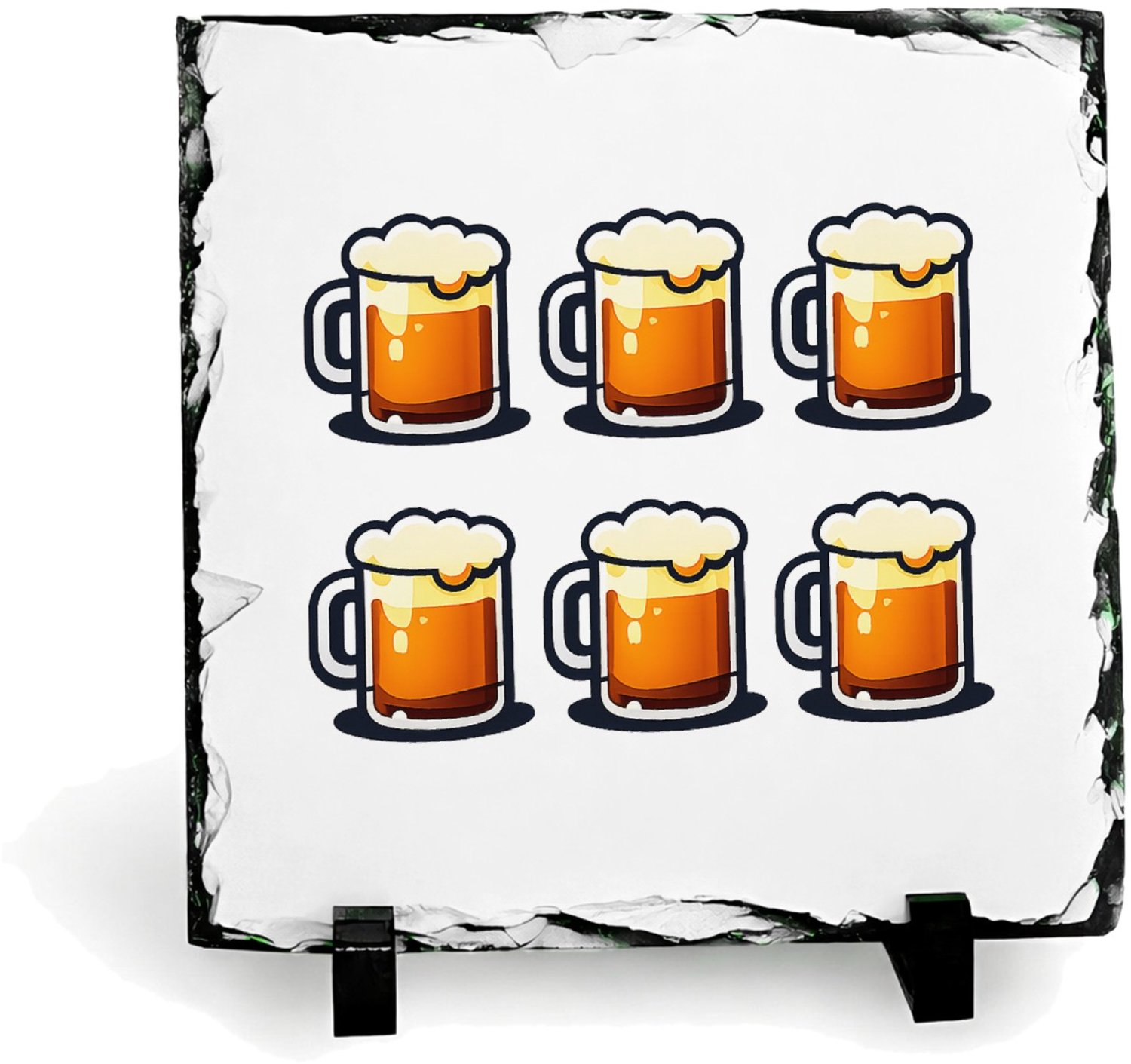 Mr Cadeautjes Leisteen vierkant 15 x 15 - design Een vergelijkbare humoristische woordspeling, maar met een a | cadeau Wit