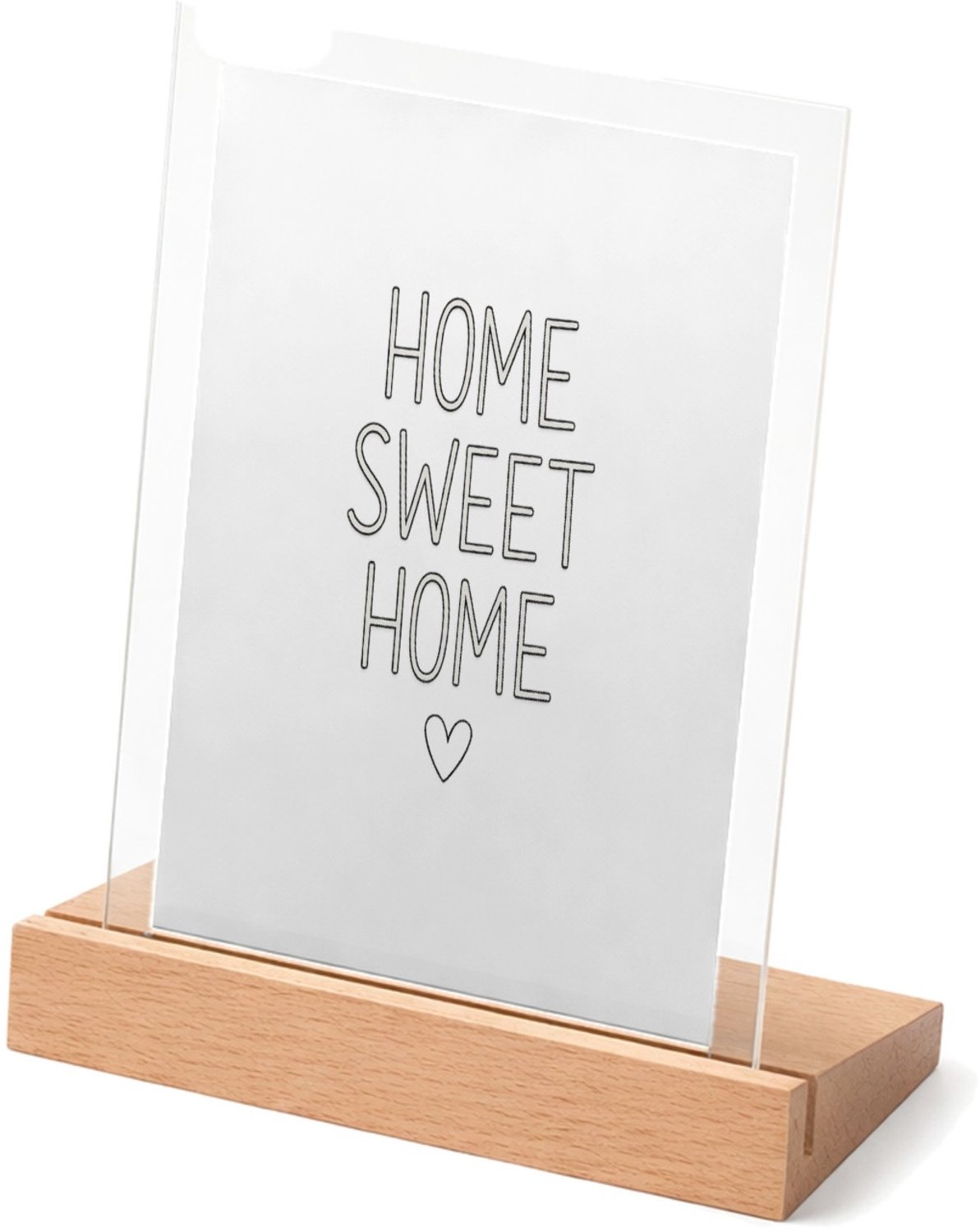 Mr Cadeautjes Glasframe met vaste tekst - design Minimalistische tekstposter met een warme, gezinsgerichte bo | cadeau Wit