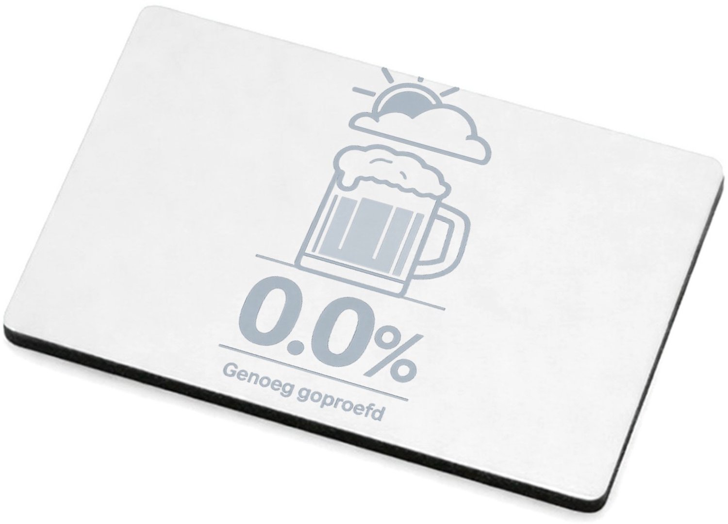 Mr Cadeautjes MDF magnetische fotolijst 7,5 x 5 - design Een weerbericht-grap rond koffie in plaats van bier, met een | cadeau Wit