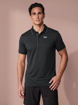 Sjeng Sports GRAND - Maat: M Zwart - Tennis Polo's Mannen - Poloshirt - polyester/elastaan