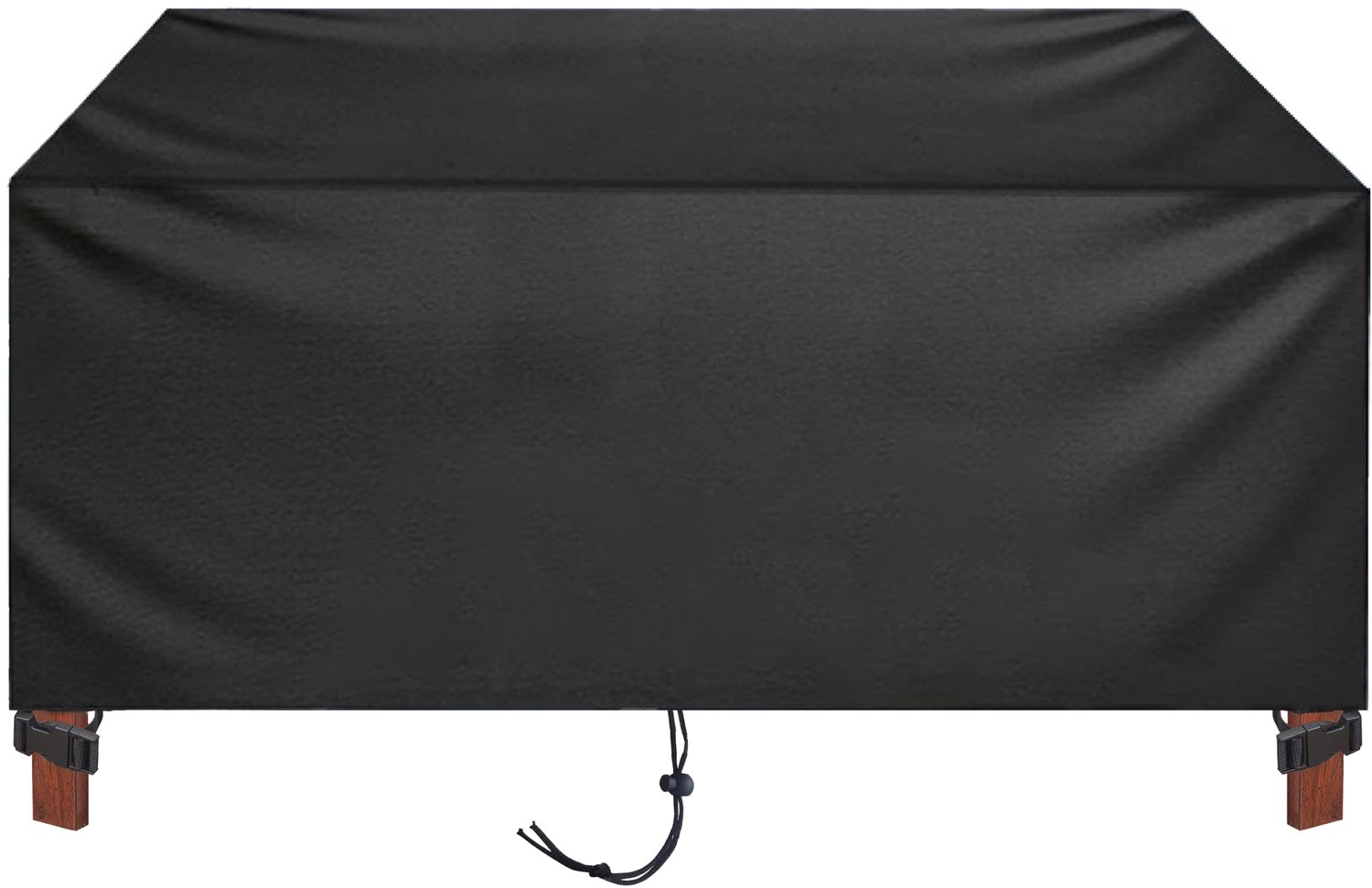 Famanu Waterdichte hoezen voor tuinmeubels 145 x 70 x 65 cm, gemaakt van rotan, set van 1, beschermt vierkante en rechthoekige tuintafels tegen UV-straling en weersinvloeden, ideaal voor buitengebruik wit