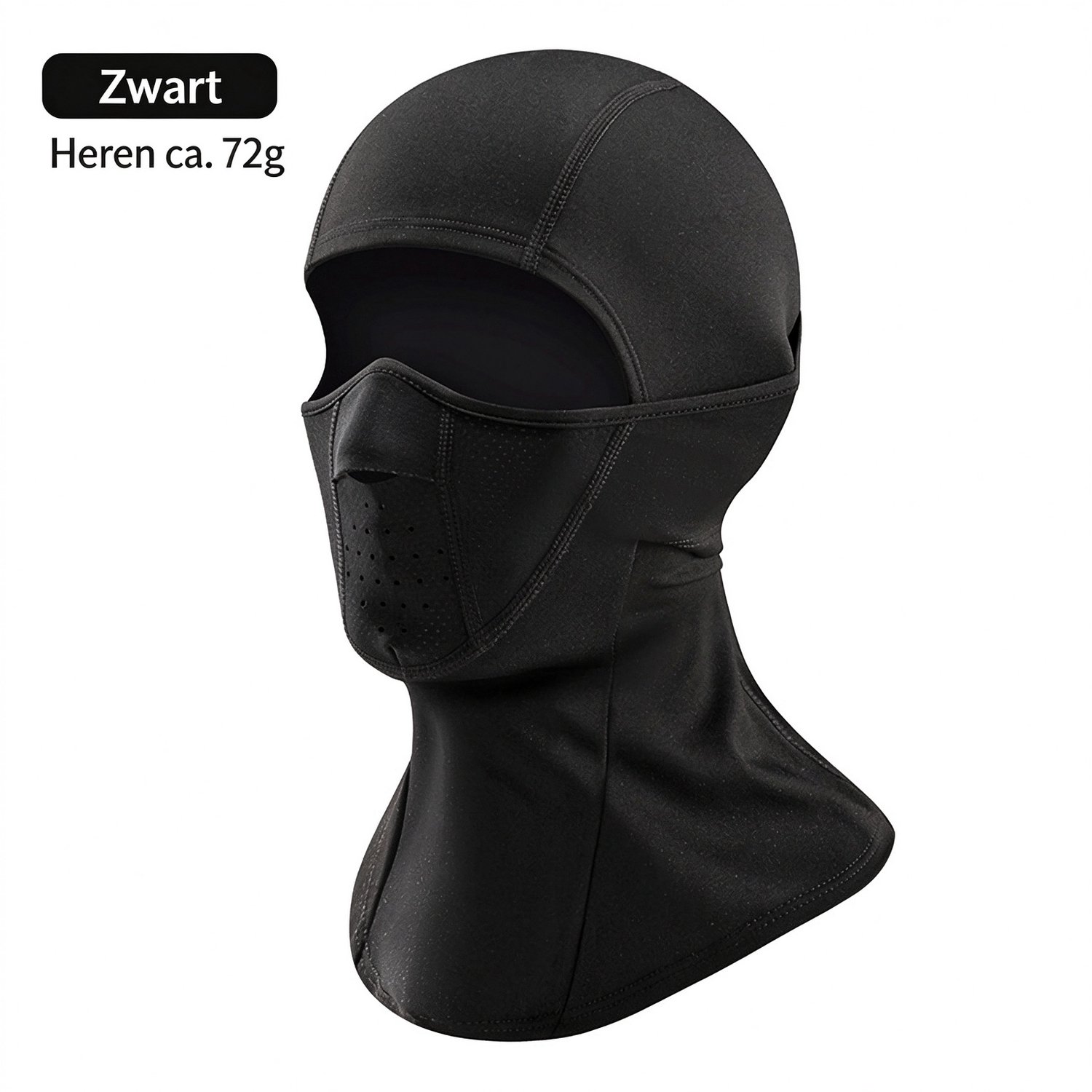 Namajunas Heren Motor Bivakmuts Met ventilatieopeningen Nekwarmer Masker Ski Mask Facemask Zacht en warm Wintersport Fiets Outdoor – Balaclava Gezichtsmasker Wintersport Zwart