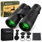 Volcan Verrekijker 10x42 - Voor Volwassenen en Kind - Compact - Gasgevuld - HD - BAK4 - Incl. Smartphonehouder, Draagtas en Nekkoord - Zwart