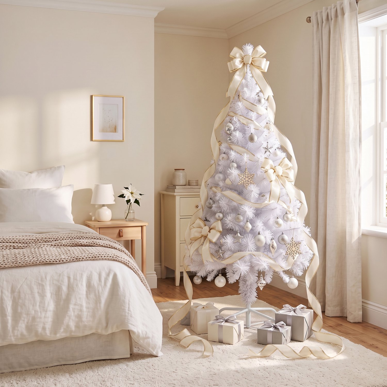 Kerstboom – 180cm Kunstkerstboom – Wit PVC – met Standaard – foto 7