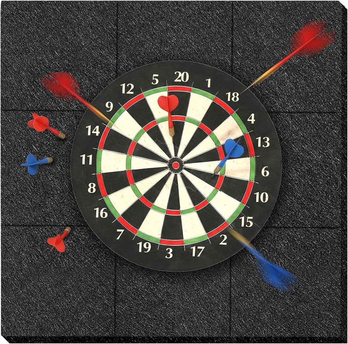 Dartbord Wandbeschermer van Vilt en Kork 90x90 cm | Zelfklevend voor Muur en Pijlen | Naadloos Ontwerp voor Optimale Bescherming en Dartsport Accessoires