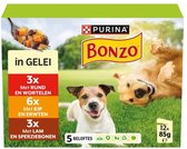4x Bonzo - Hondenvoer - Nat - Pouch in Gelei - Multipack 12x85g