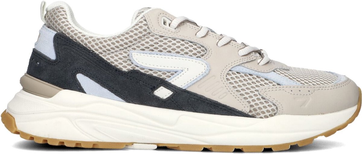 HUB Grid-m Sneakers Heren - Leren Sneaker - Beige - Maat 40
