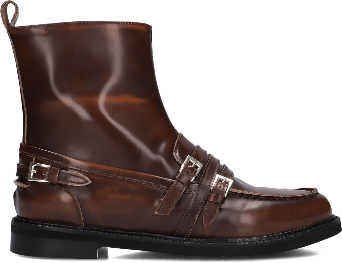 STEFANO LAURAN 12096 Enkellaarsjes - Enkelboots met rits - Dames - Bruin - Maat 39