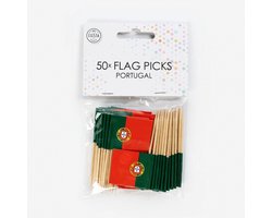 Wefiesta - Prikkers Portugal (50 stuks) - WK voetbal 2026 - WK voetbal versiering - WK voetbal outfit - Nederland WK