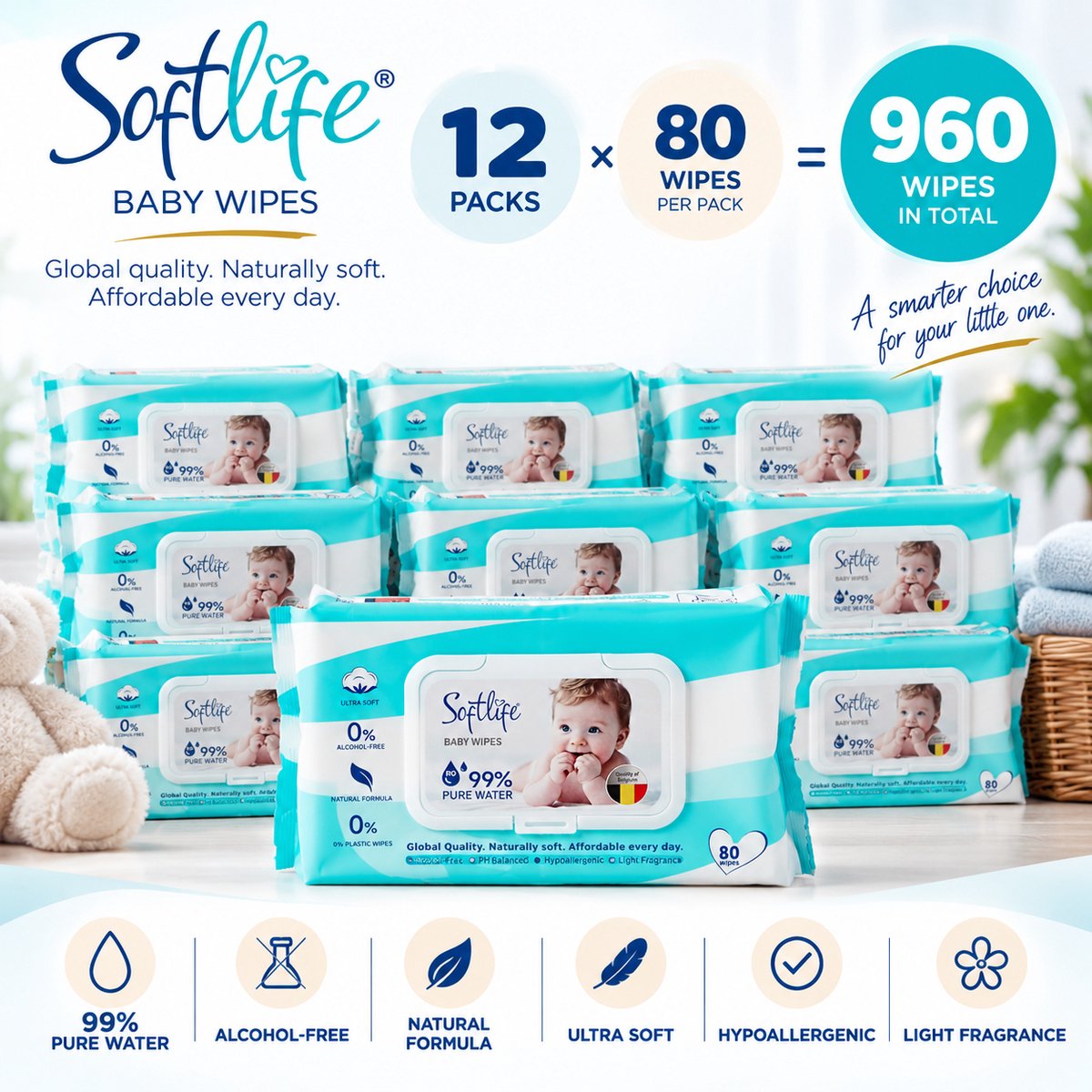 Softlife billendoekjes | 960 stuks