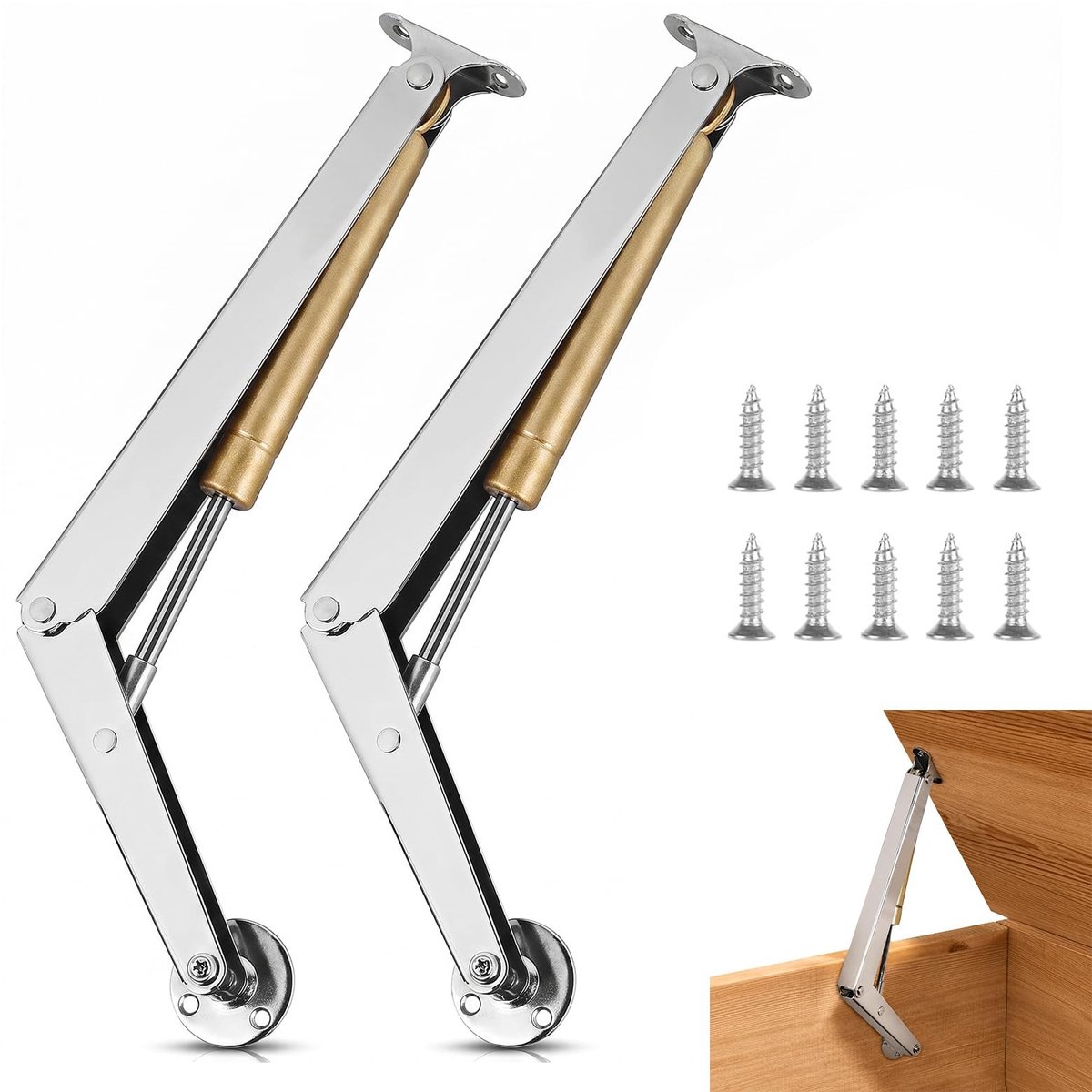Elzusha - Softclose Dekselsteunscharnieren - 2 Stuks - 100N