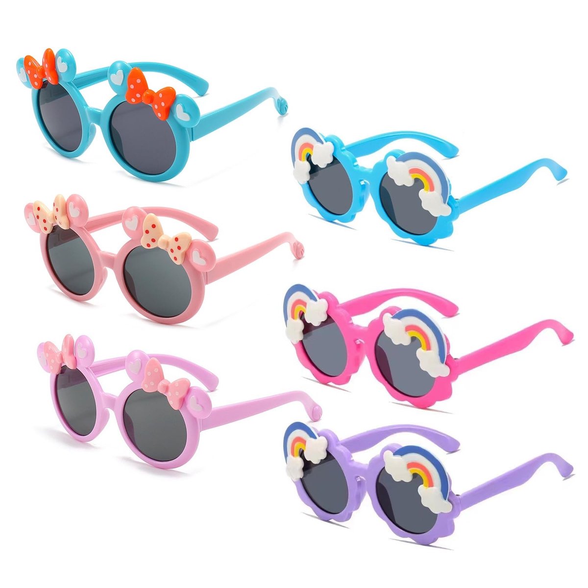 Elzusha - Zonnebrillen Set voor Kinderen - Gepolariseerd - Blauw