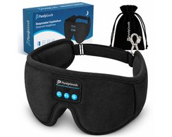 PurelyGoods® Slaapmasker Bluetooth - Speakers voor Zijslapers - Zwart