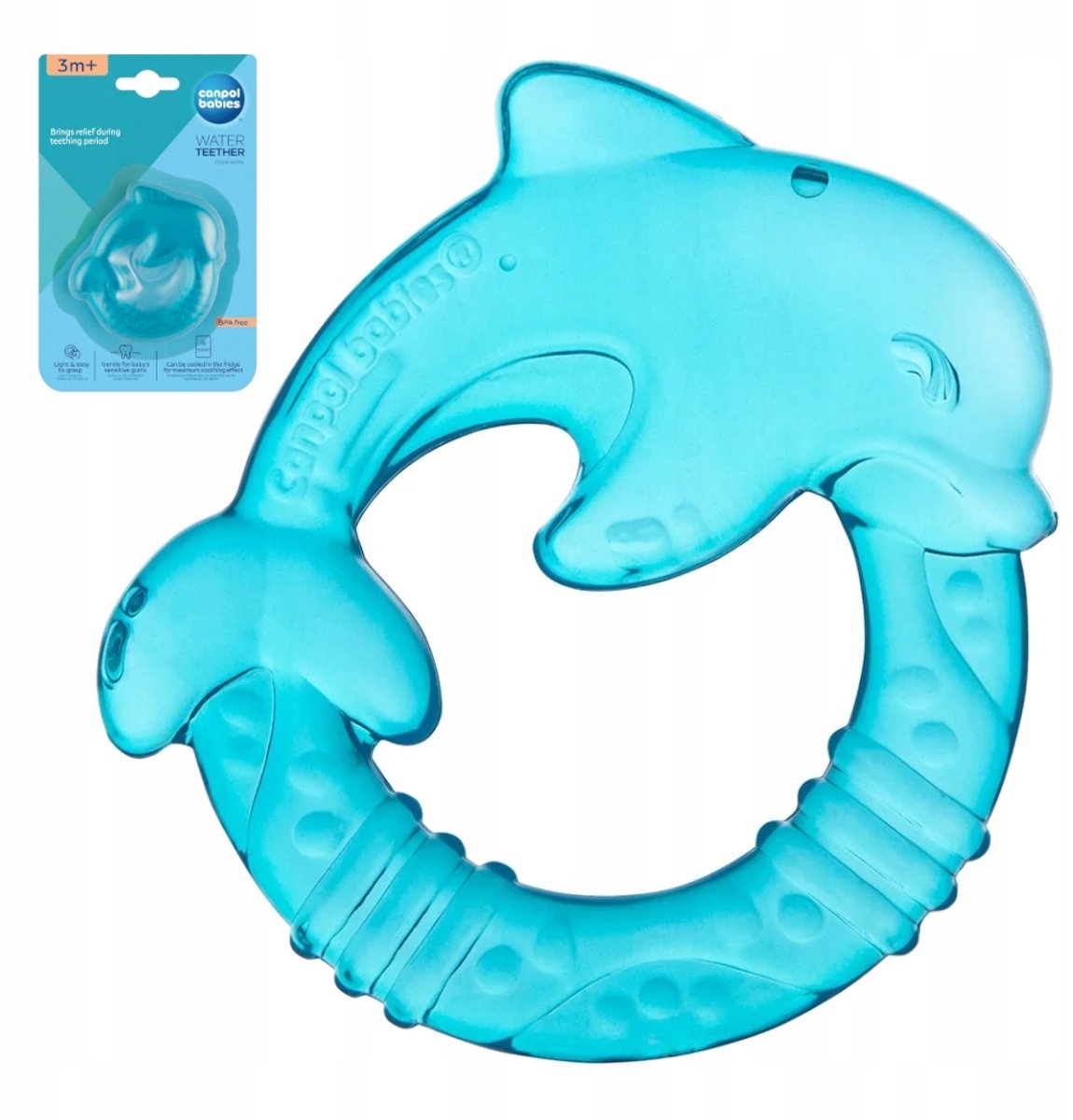 Canpol Babies Dolfijn bijtring voor baby's - 3m+ blauw 3+ m