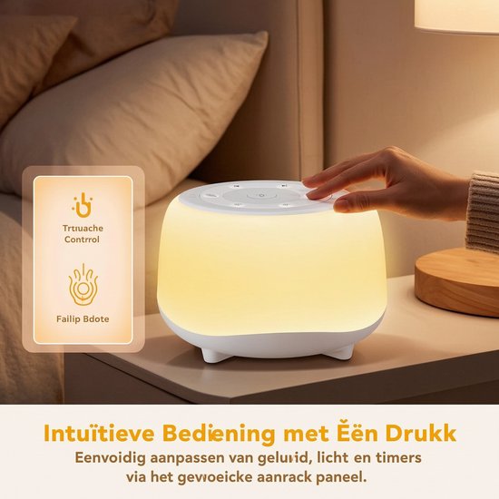 White Noise Machine - Witte Ruis Apparaat met 34 Slaapgeluiden - Slaaphulp voor Baby's en Volwassenen - Nachtlampje met 7 Kleuren - Draadloos & Oplaadbaar - Timerfunctie - Draagbare Slaapmachine - Wit — afbeelding 3