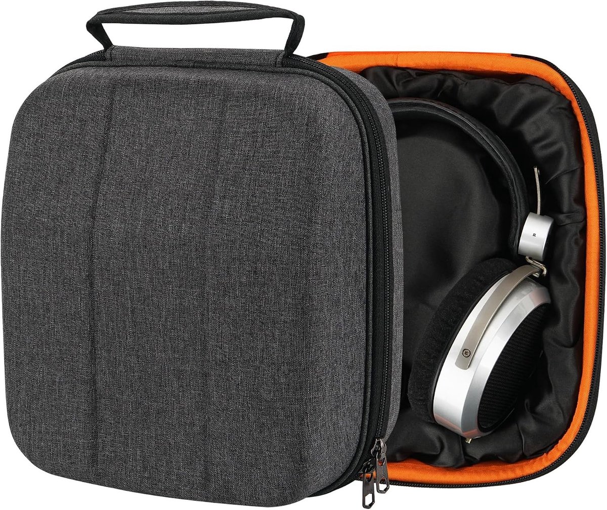 Vervangende Hard Shell Reiscase voor Grote Over-Ear Hoofdtelefoons met Kabelopslag, Geschikt voor HiFiMAN Susvara, Sundara en Ananda (Donkergrijs)