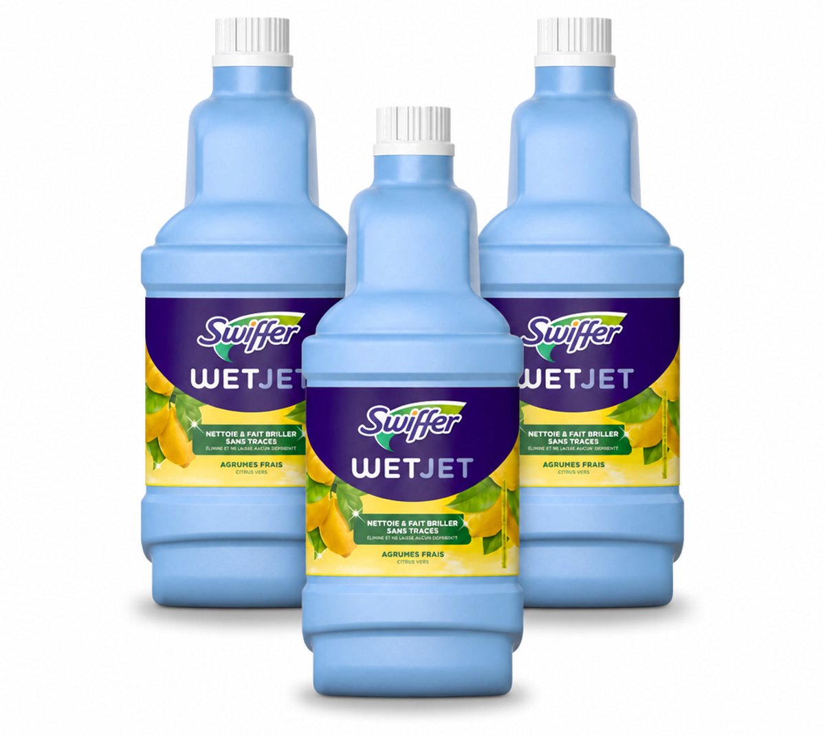 3 x Swiffer - WetJet Reinigingsmiddel – Dweilsysteem Navulling – Alles-in-één – 1,25 L - Voordeelverpakking - 3 stuks