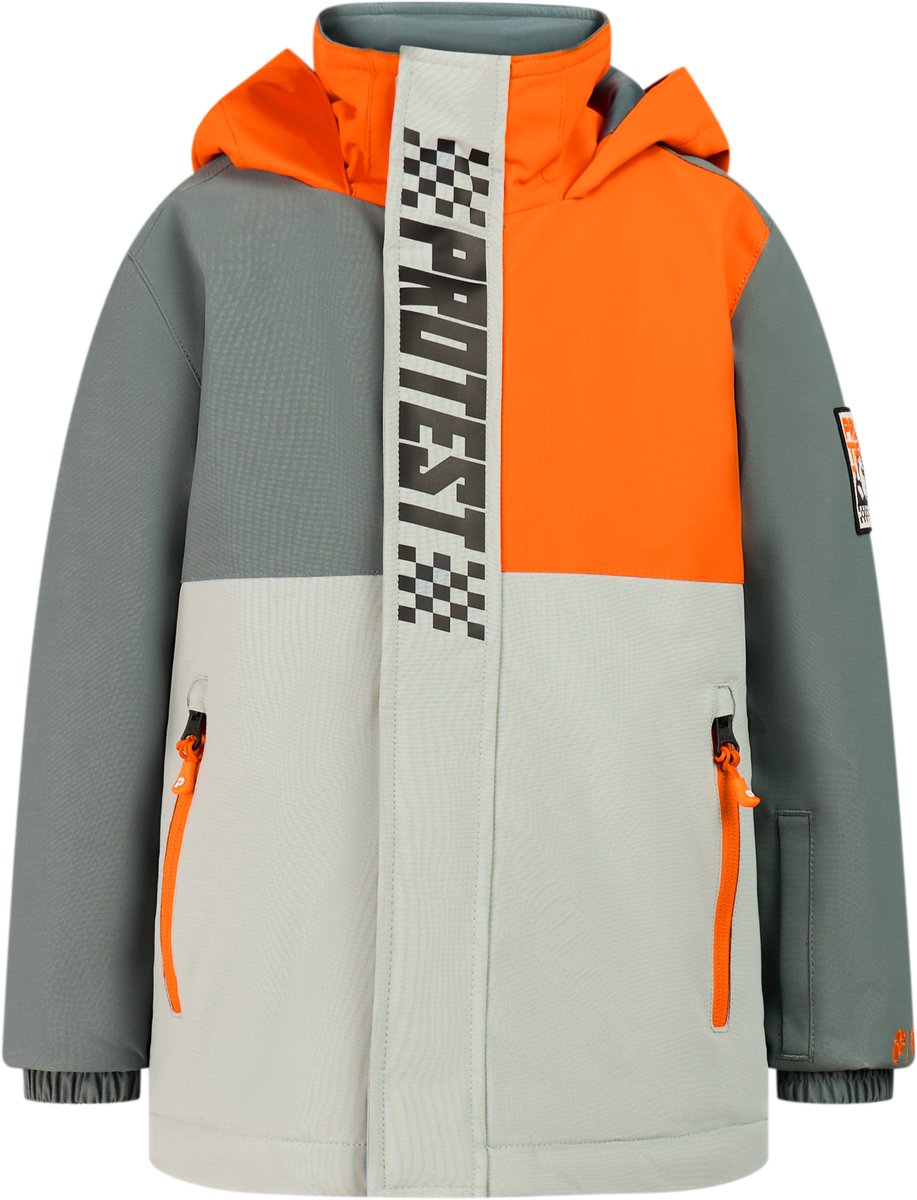 Protest PRTBobski Skijas Jongens Kleuter Waterkolom 10K Skipasvak Winterjas Moonstonegrey