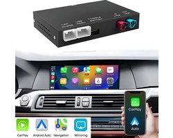 JUNSUN Draadloze CarPlay & Android Auto HD Touchscreen - Geschikt voor BMW CIC System, Geschikt voor BMW 3/5/7er F10 F11 X1/X3/X4/X5/X6 MINI - Kabellose OEM-Integration, WIFI FM met microfoon