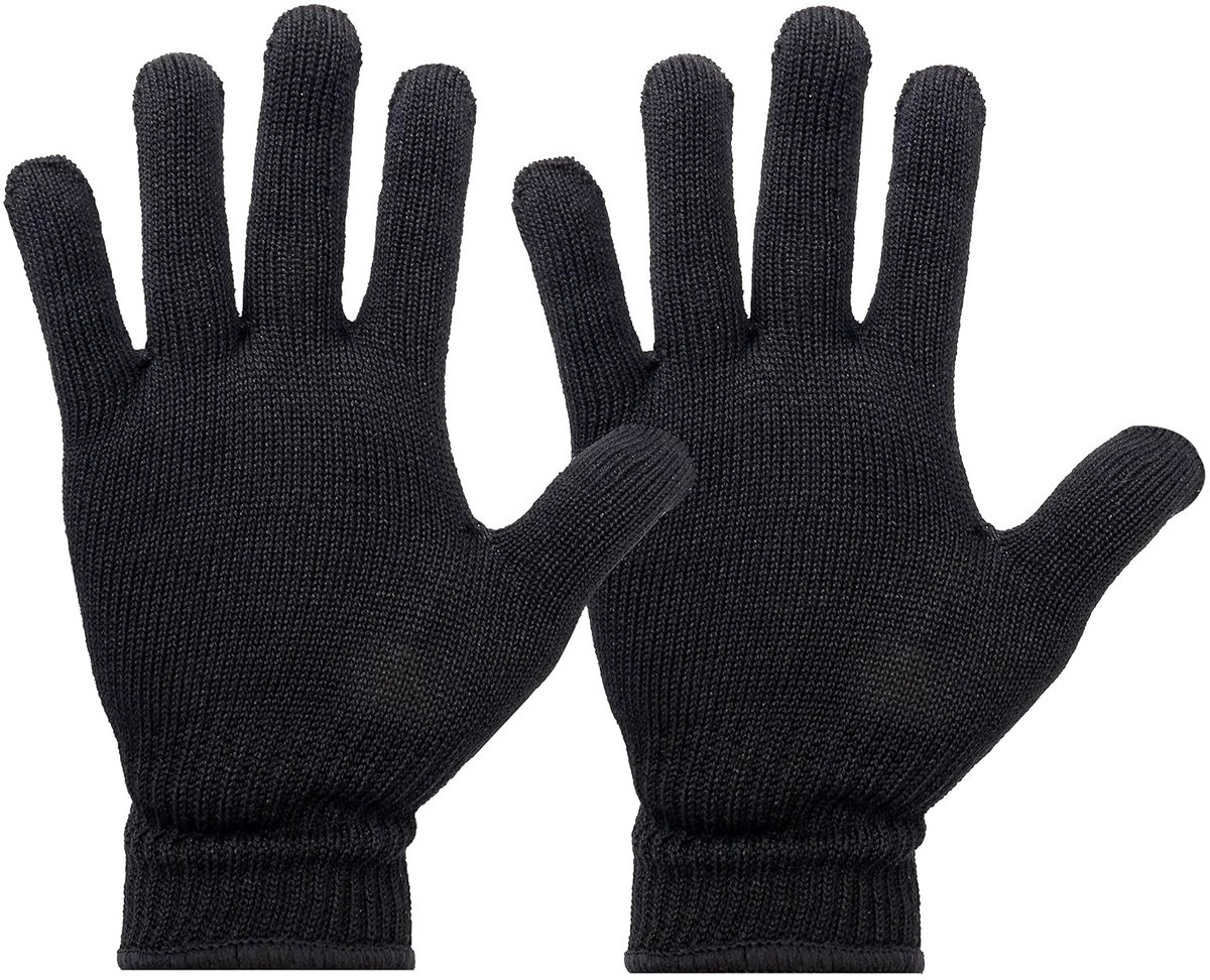 Hittebestendige Handschoenen - Zwart - 22 x 12 cm - Polyester en Katoen - Voor Haarstyling