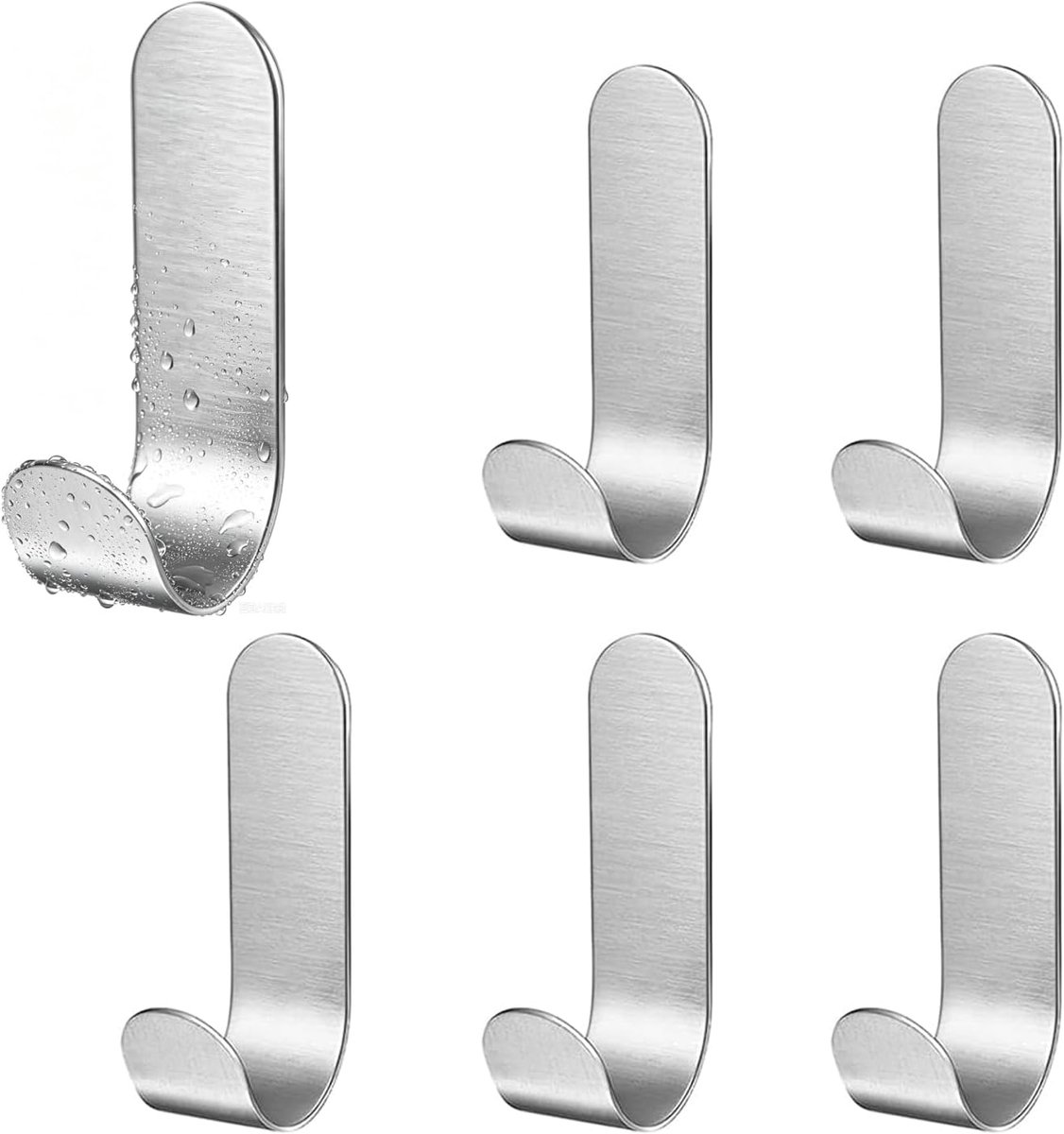 Handdoekhouder - Set van 6 - Keramiek - Zonder Boren