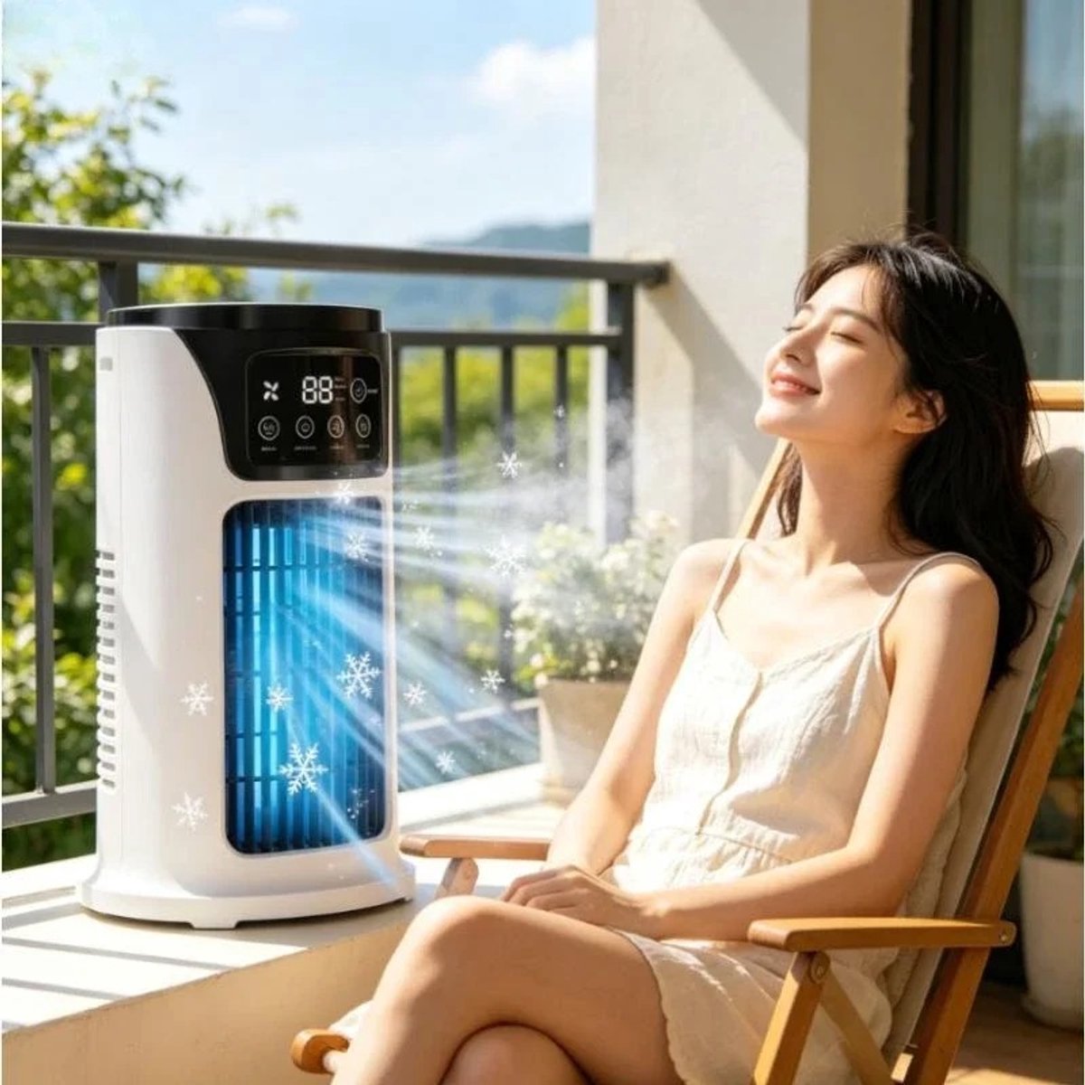 6Seven - Mobiele Airco - Ventilator - Aircooler - Mini Ventilator - Mini Airco - Kleine Ventilator - Draagbare airconditioning -