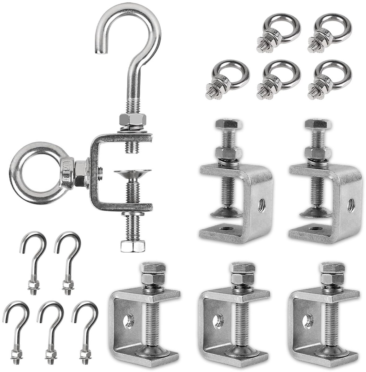 Elzusha - Set van 6 RVS C Klemmen voor Diverse Toepassingen