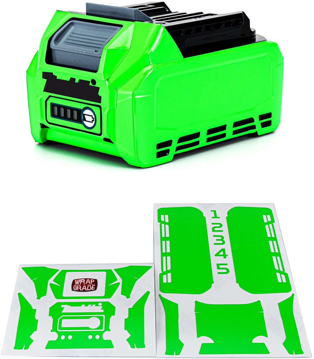 Elzusha - Custom Wrap Sticker voor Makita 40Vmax - Neon Groen