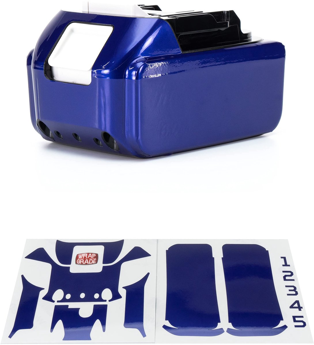 Elzusha - Sticker voor Accu - Compatibel met BL1860B, BL1850B, BL1830B - Stratosphere Blauw