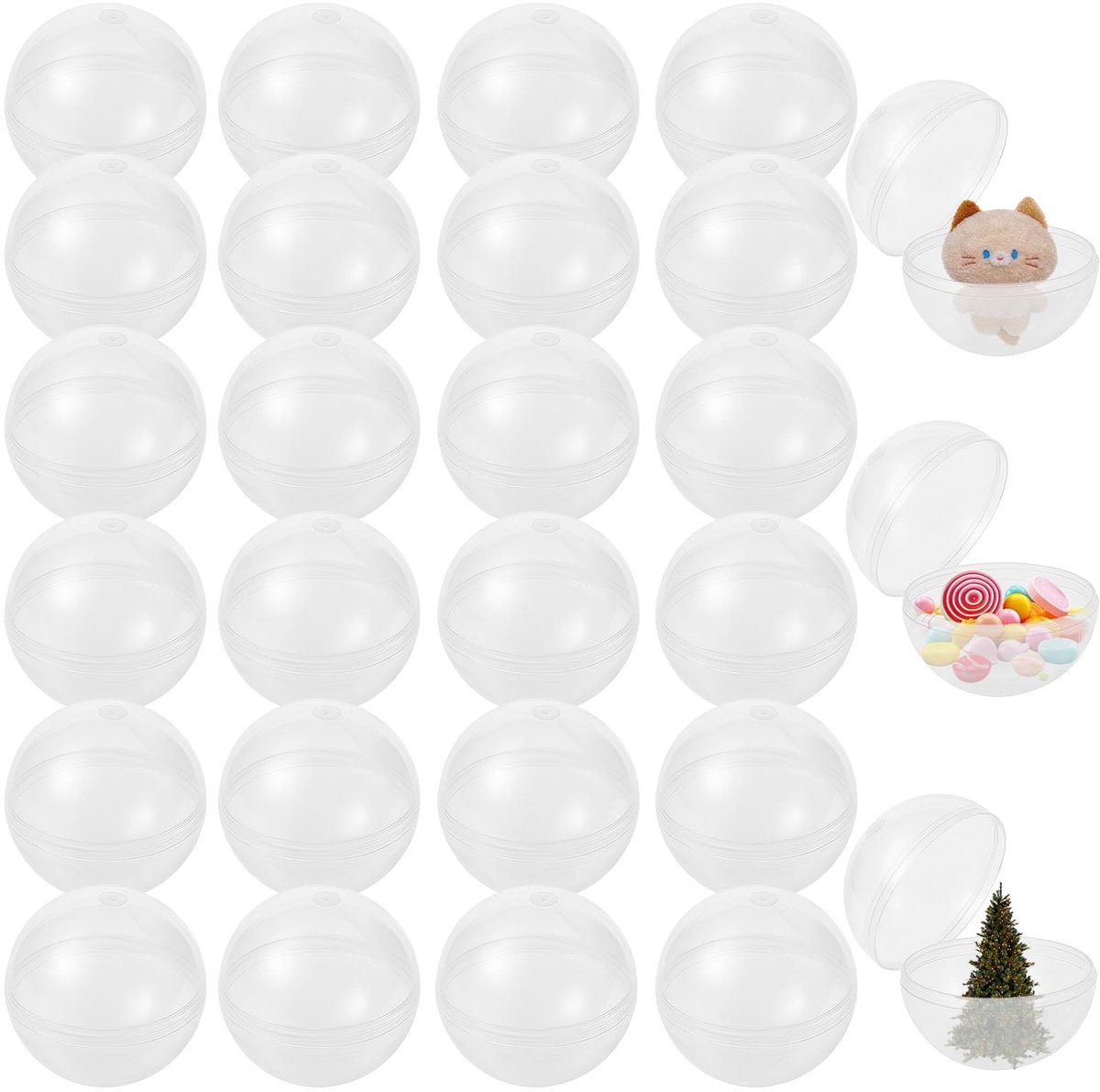 Elzusha - 100 Transparante Plastic Ballen - Voor Vending Machines en Decoraties