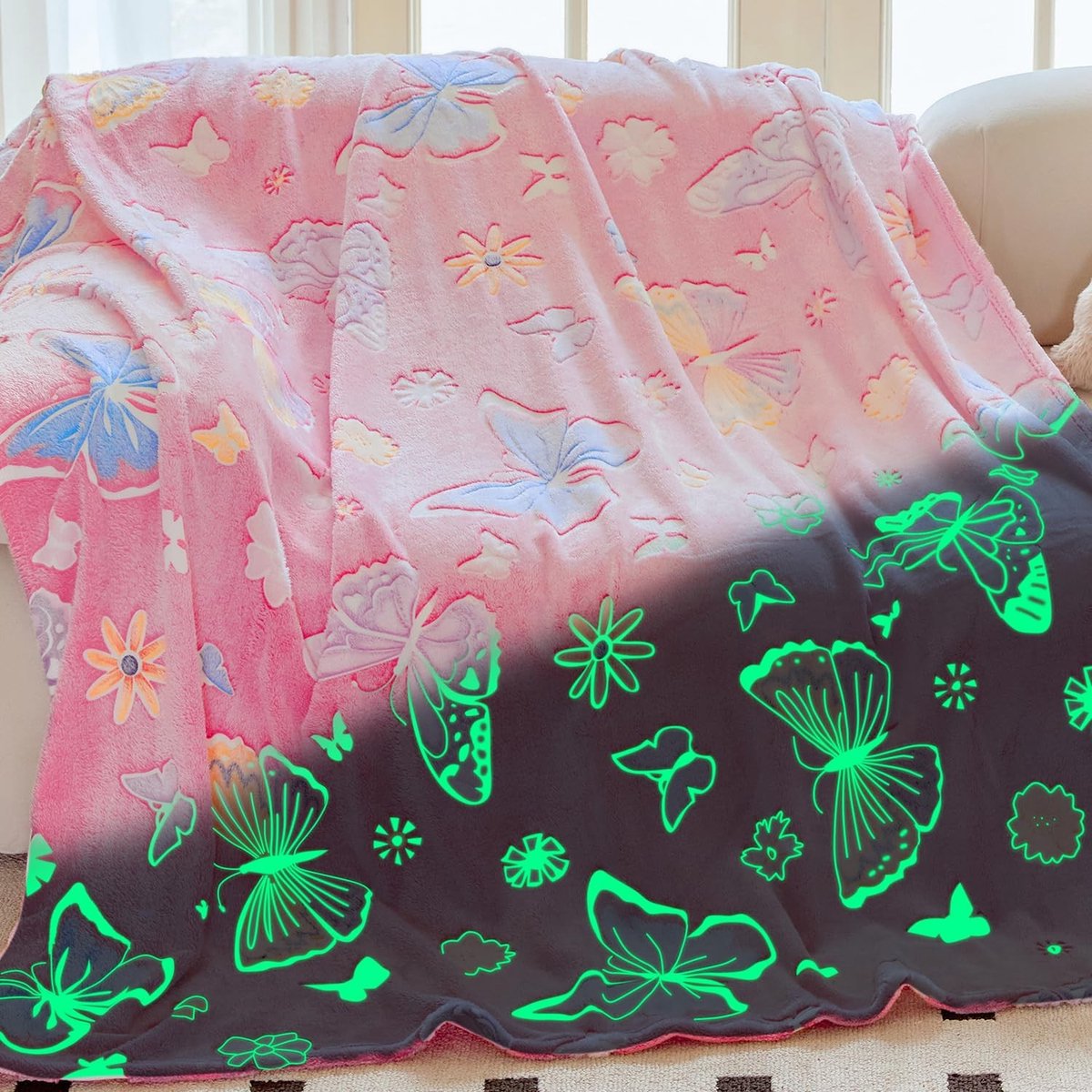 Elzusha - KinderdDekentje met Vlinders, Glow in the Dark