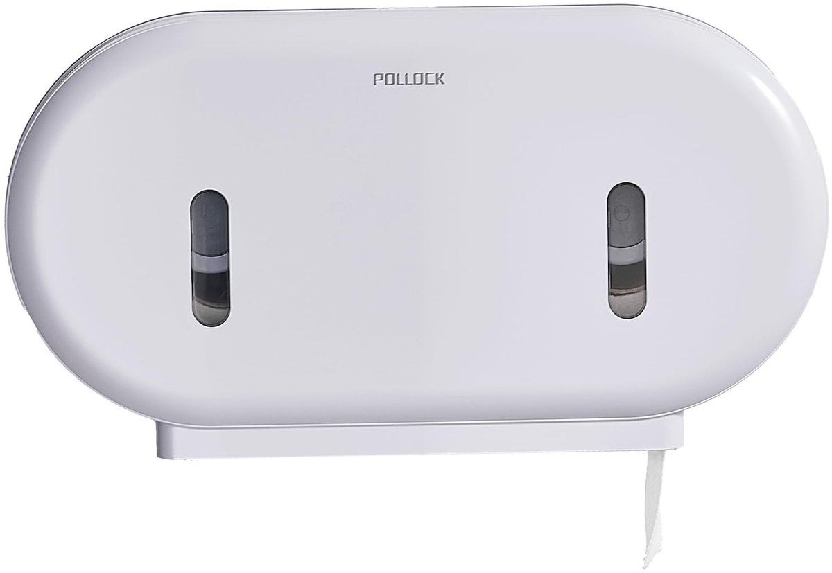 Elzusha - Toiletpapierdispenser - Grote capaciteit met sleutelbediening - Wit