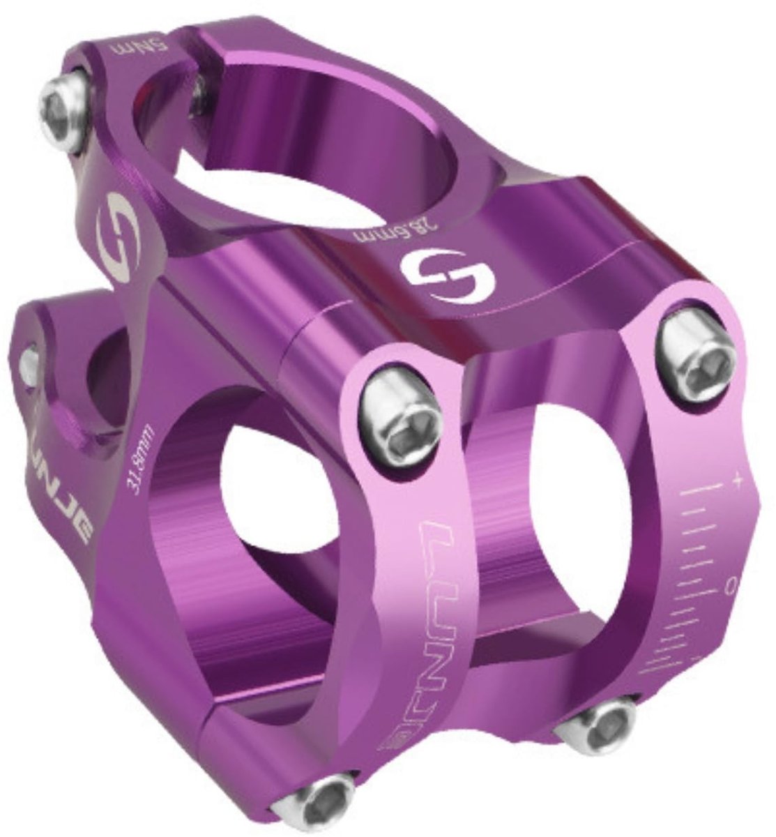 Elzusha - Fiets Stem Aluminium Legering - 35mm voor Mountain Bike - Paars