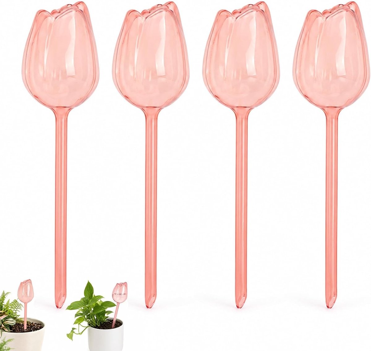 Irrigatieballen voor Planten - Champagne - 25 x 6,5 cm - Zelfbewaterende Waterdispenser in Tulpenvorm - Voor Kamerplanten en Tuin