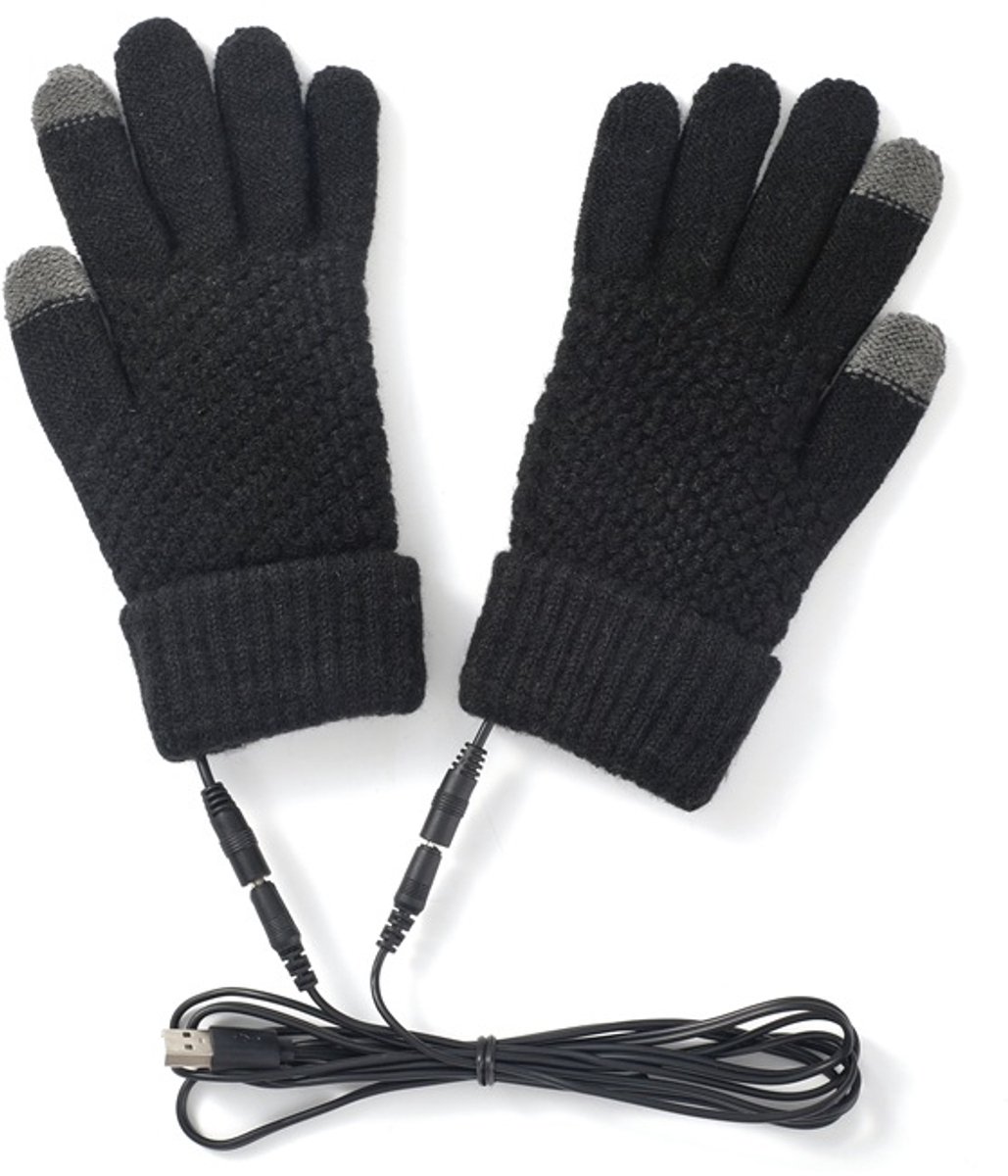 Handschoenen - Usb-Verwarmde Handschoenen - Warme Winterhandschoenen - Winterhandschoenen -Wasbare Brei - Handschoenen voor Binnen en Buiten - Zwart