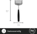 Boska kaasrasp Milano+ met zwart handvat, met afmetingen 198mm x 76mm.