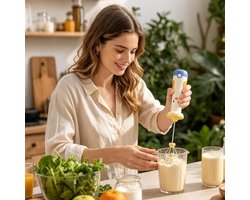 1 stuk - Handmatige elektrische melkschuimer - Meerdere kleuren beschikbaar - Siliconen materiaal - Mini keukenroerder voor eieren en melk - Compact uitvoering - Geschikt voor koffie‑ en bakbereiding bij thuisgebruik