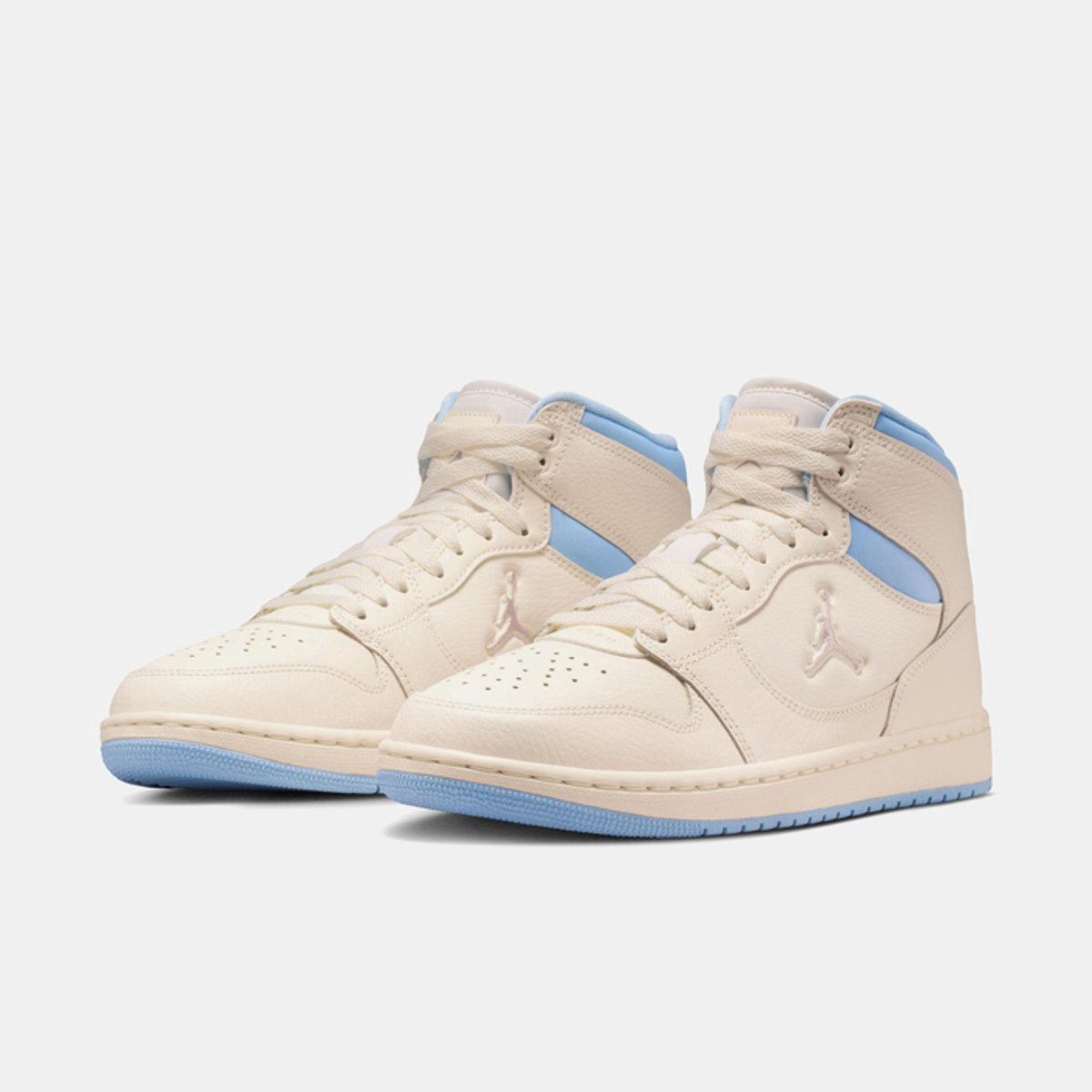 Jordan Court Connect Mid Dames Sneaker Pale Ivory/Psychic Blauw