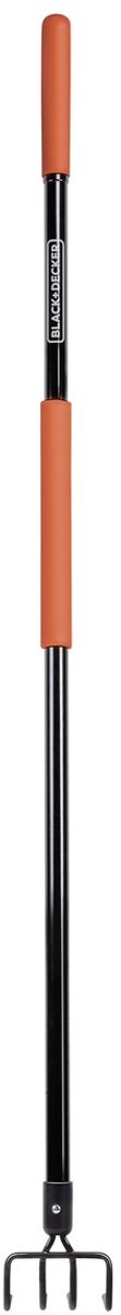 BLACK+DECKER Tuinhark 4-Tands - 148 x 12 x 10 CM - Koolstofstaal, Glasvezel en PVC - Oranje/Zwart