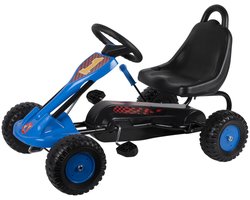 Eddy Toys Skelter Go-Kart voor Kinderen - Trapauto - Pedaalaandrijving - Handrem & Stevig Metalen Frame