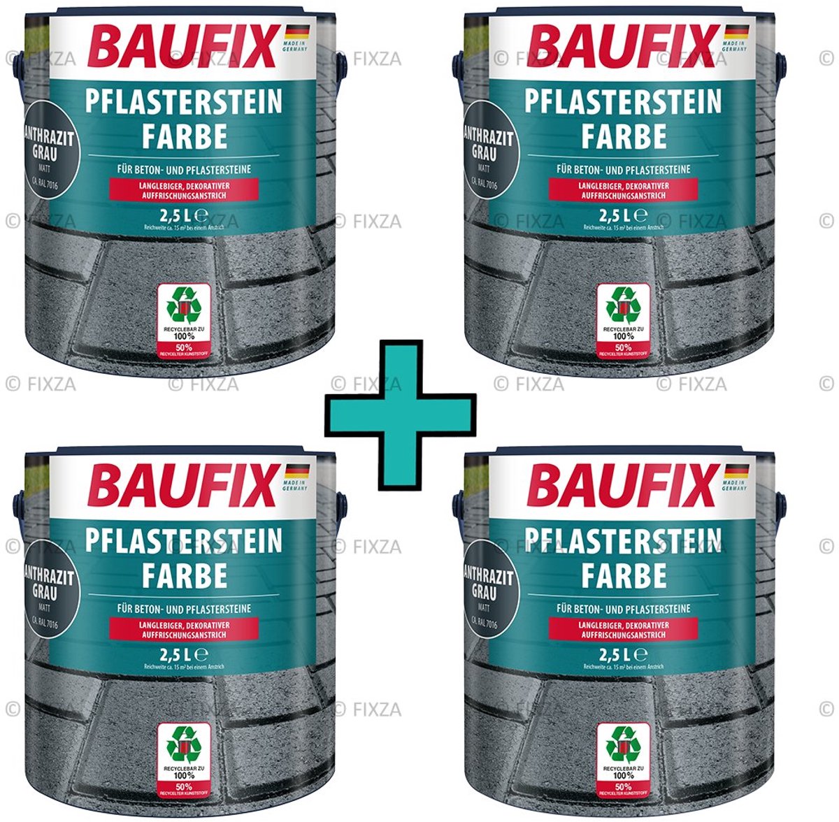 BAUFIX Impregnerende Tuintegel verf antraciet grijs Voordeelverpakking 30 m²