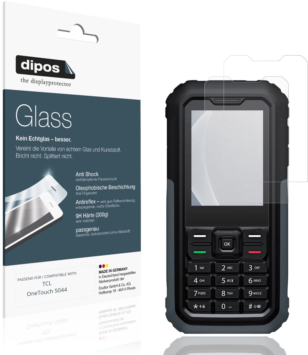 dipos – 2x Matte Pantserfolie geschikt voor TCL OneTouch 5044 | 9H Screenprotector