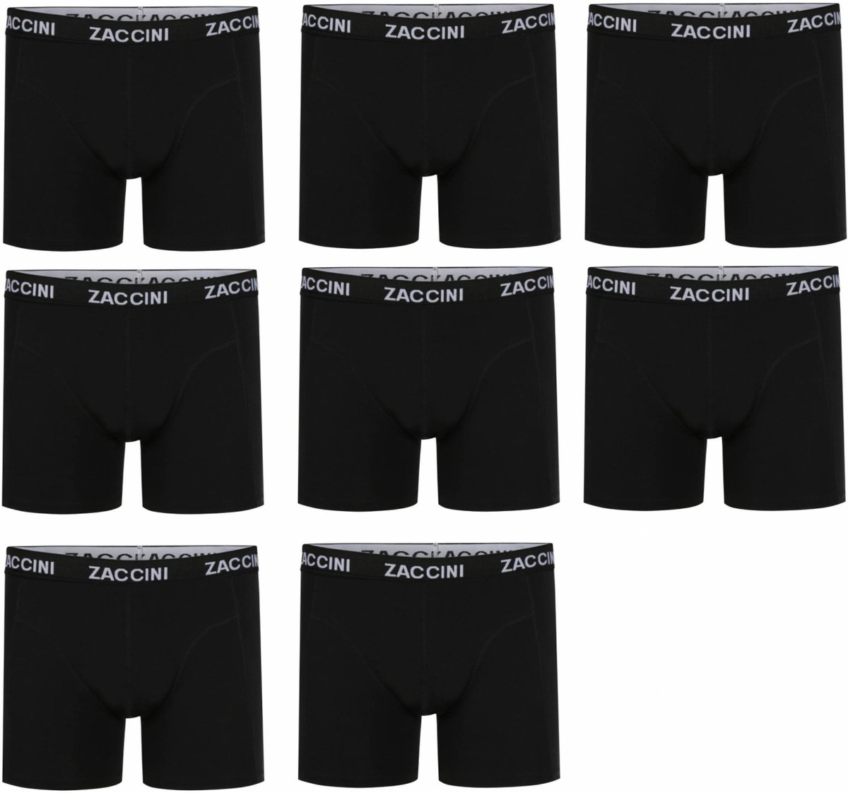 Zaccini Heren Boxershorts 8-pack - Zwart - Katoen
