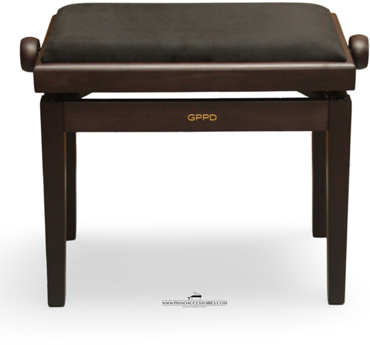 GPPD Pianobank 3 – Rosewood Mat met Zwarte Stofzitting