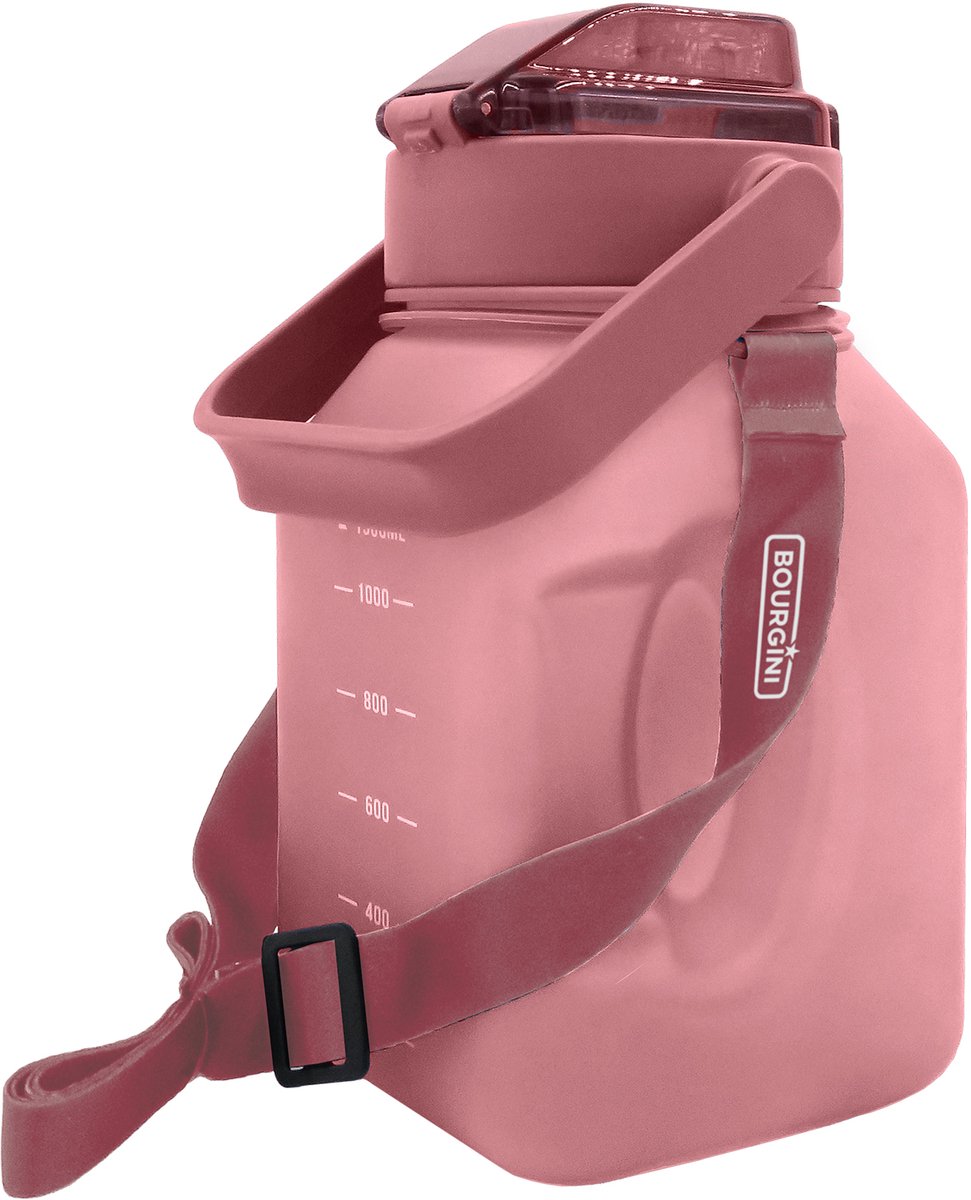 Drinkfles - Waterfles Dumbbell 1,5L – Roze