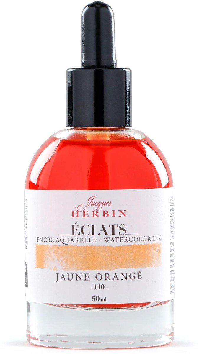 Jacques Herbin Éclats – Aquarel Inkt – Vloeibare Aquarelverf – Oranje Geel – 110 – 50 ml
