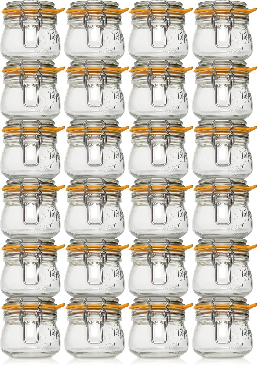 Le Parfait 250ml Weckpotten Set (24x 250ml) | OP=OP XL VOORDEELSET | 24 Weckpotten van 250 ML | Premium A-kwaliteit | Robuust en Voedselveilig | Ideaal als voorraadpot, inmaakpot of conserveerpot | Made in France