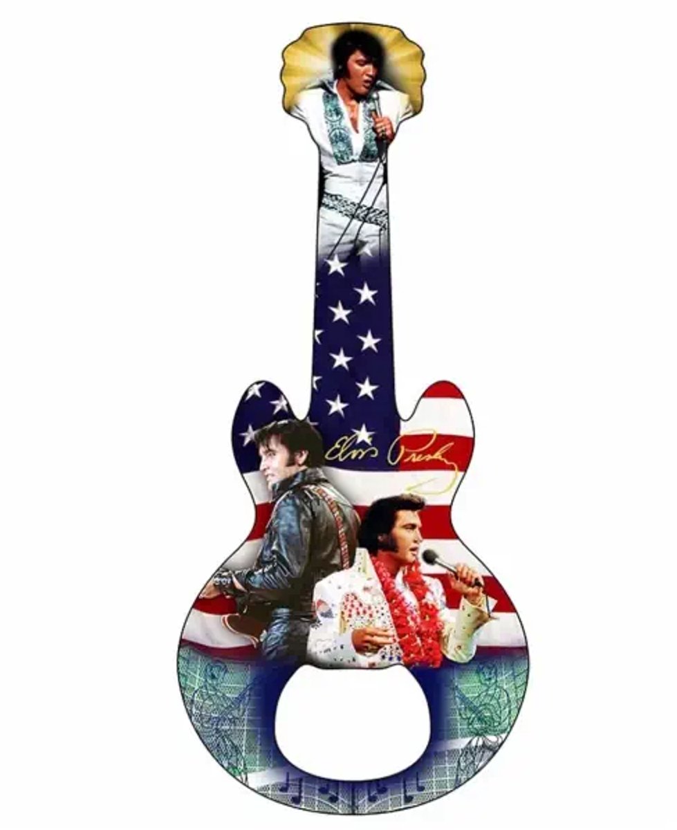 Elvis Presley Flessenopener met Magneet – Collage USA Flag
