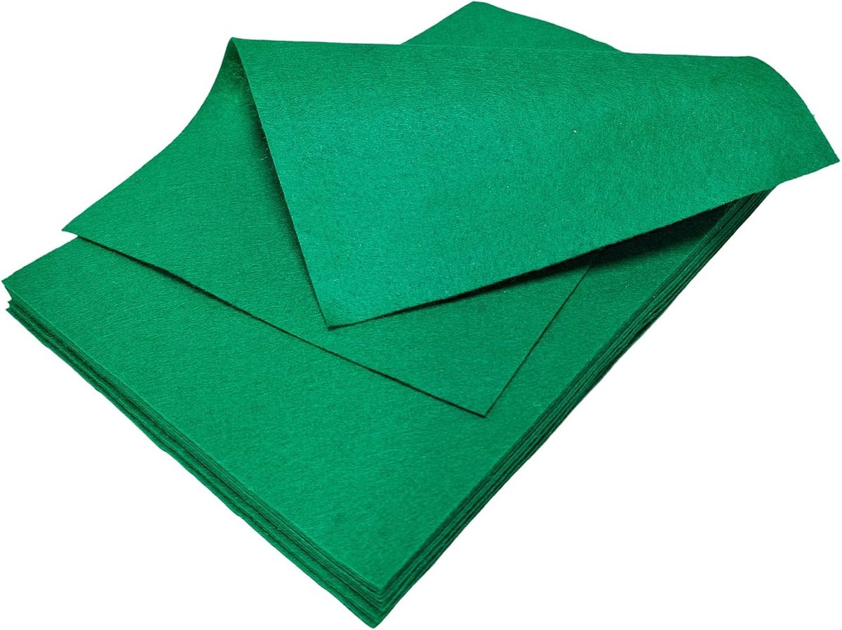 groen gevilt Sheets, zachte kleur gevilt stof voor ambachten, 12 stuks 1 mm dik 20x30cm voor handwerk DIY en naaien projecten